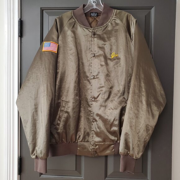 Vintage Satin Bomber Jacket Size 2XL Americas Finest USA Veteran VFW Color Guard - Picture 5 of 13